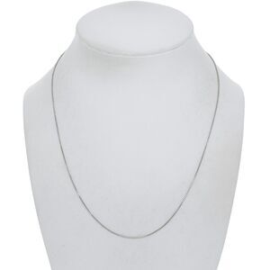 Vintage Italian IBB Sterling Silver 925 0.8mm Box Chain Necklace 18"